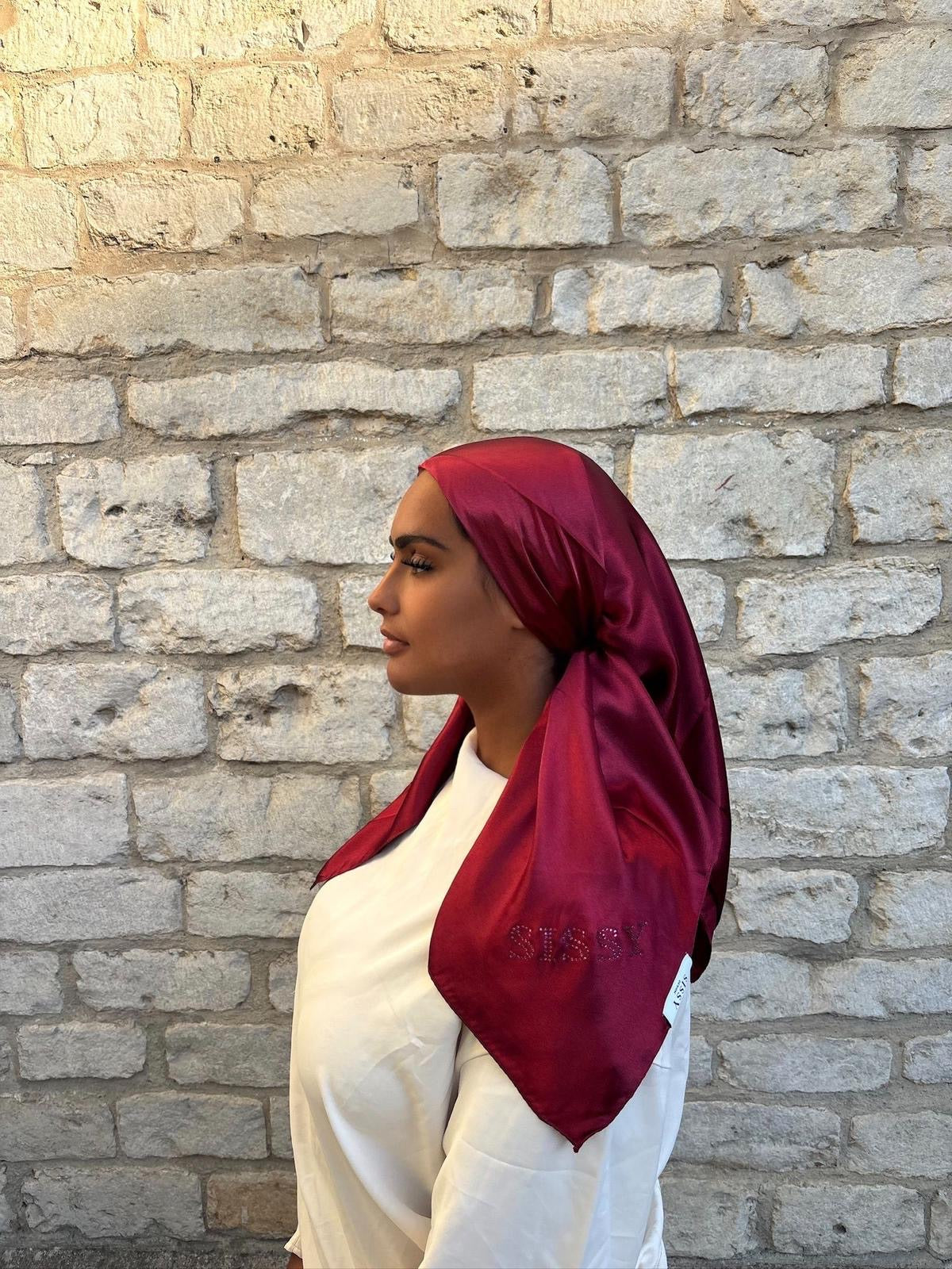 Burgundy silk