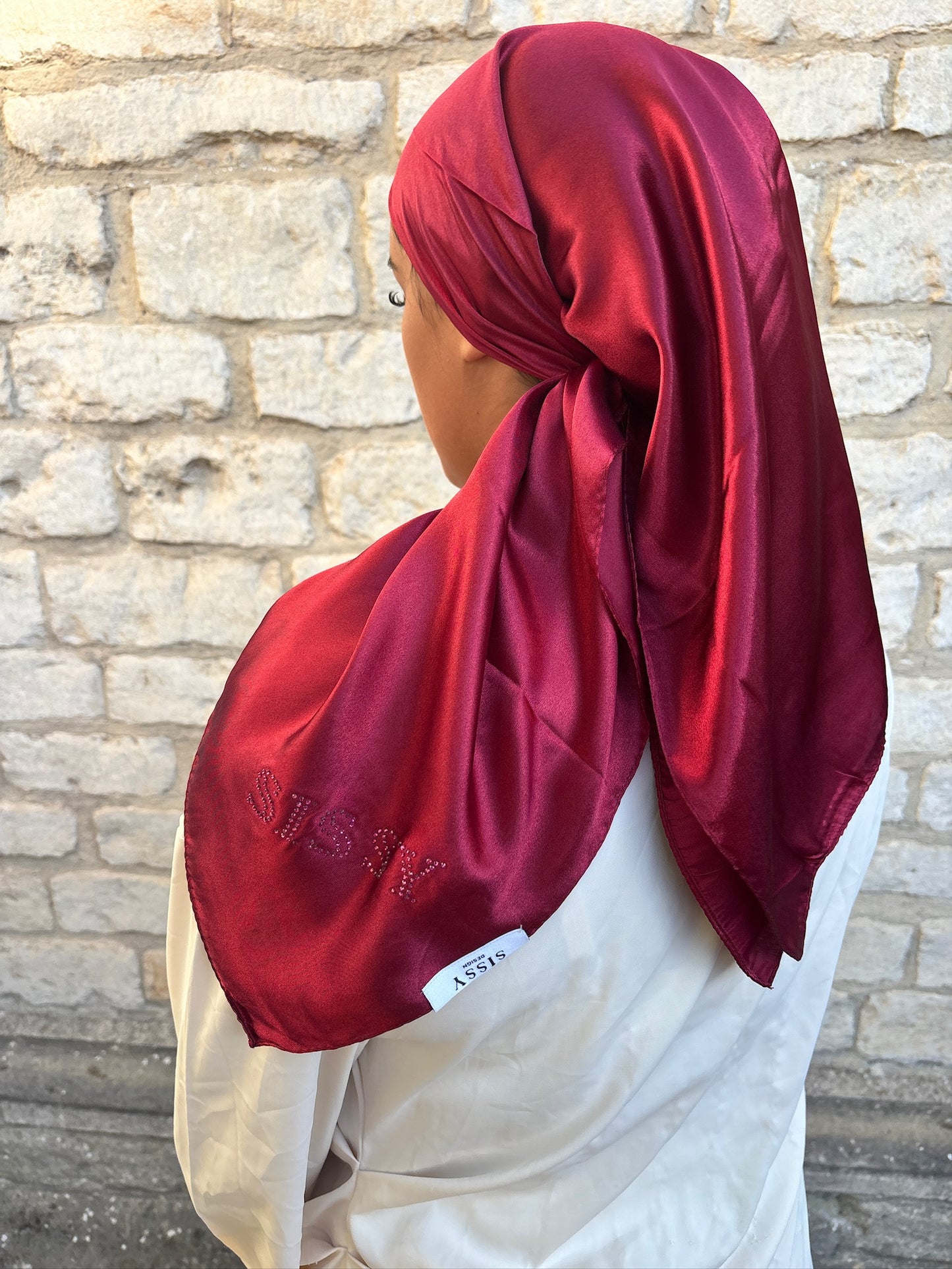 Burgundy silk